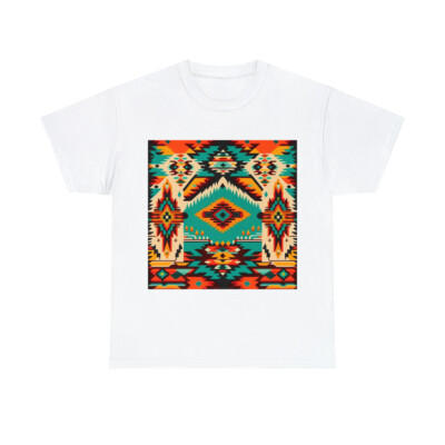 Unisex Adult T Shirt Southwestern Navajo Print Native American Aztec Colorful