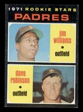 1971 TOPPS #262 JIM WILLIAMS / DAVE ROBINSON ROOKIE RC SAN DIEGO PADRES