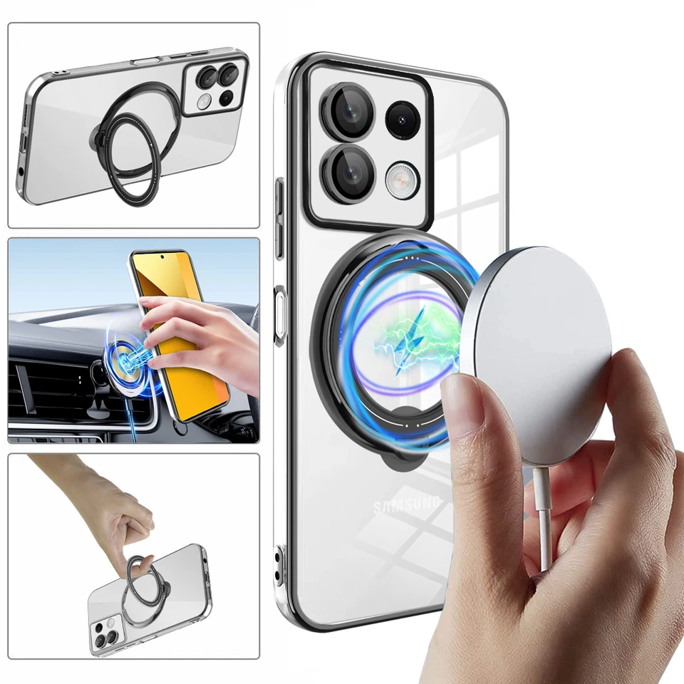 For Xiaomi Redmi 13C 12 10A Note 13 Pro Plus A3 Magnetic Kickstand Phone Case - Image 3 of 4