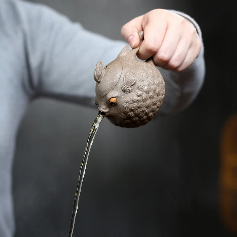 Tetera tradicional hecha a mano utensilios de arte verdadero yixing zisha antiguo qing duan arcilla marcada Foto 4 de 4