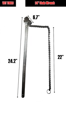 VCT  24'' inch Chain Oil Filter Pipe Wrench Tool