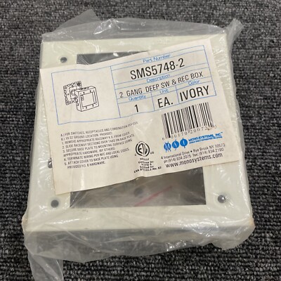 Mono-Systems SMS5748-2 Ivory Deep Devices Boxes  *FREE SHIPPING*