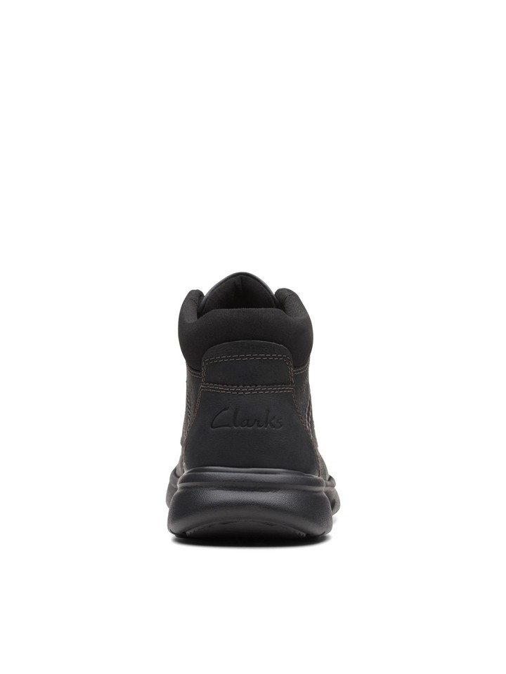 CLARKS COLLECTION Mens Black Arch Support Bradley Round Toe Boots Shoes
