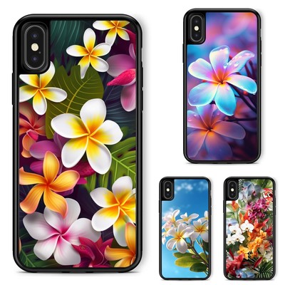 For iPhone XS XR 6 7 8 Plus SE 2nd 3rd Shockproof Cover Plumeria Abstract flower