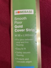 Homebase Smooth Floor Gold Cover Strip W38xL900mm - Unopened