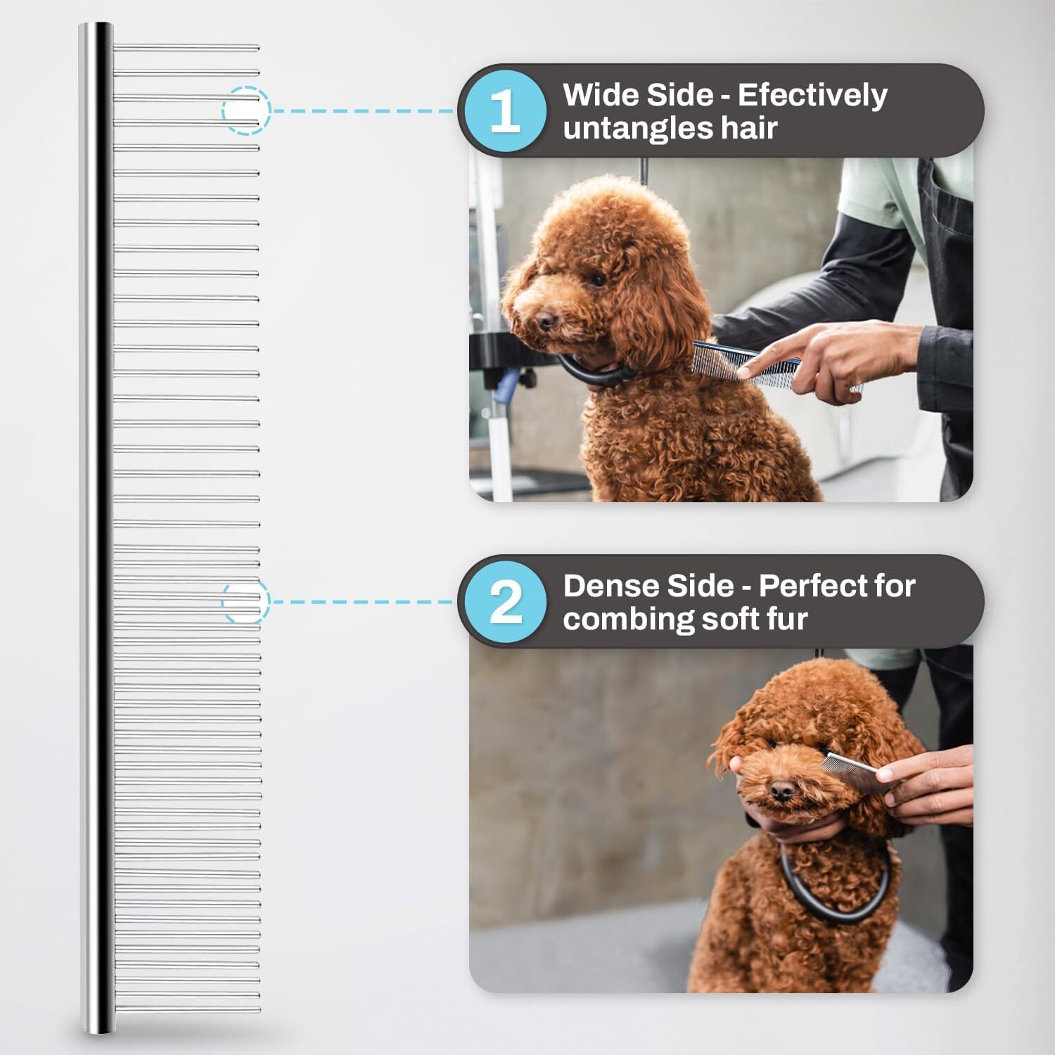 Dog Comb Metal Dog Grooming Tool, Dog Metal Comb Perfect for Poodle eBay