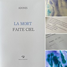 🌓 Adonis 'La Mort faite ciel' livre peint par Anne Slacik absolument unique