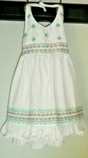 BlueBeri Boulevard Girls Size 24 Months White Embroidered Sequin Halter Dress