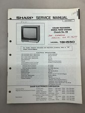 Sharp 19H550 Original Service Manual Free Shipping