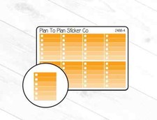 2488-4 Orange Ombre Full Box Planner Stickers.
