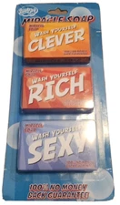 New Miracle Soap Wash Yourself Clean, Rich or Sexy Cute Funny Novelty Gift
