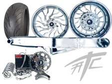 240 FAT TIRE KIT CHROME HELLIAN WHEELS 12-22 KAWASAKI NINJA ZX-14R