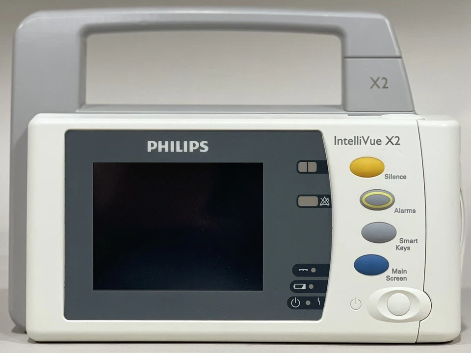 MONITOR PORTÁTIL PHILIPS INTELLIVUE X2 M3002A CON BATERÍA Y ACCESORIOS Foto 3 de 4