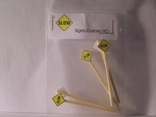 "New" Model Train Street signs "Slow" HO scale Layouts Details