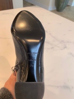 Saint Laurent Cracked Patent Leather Booties sz 36 NWOB | eBay