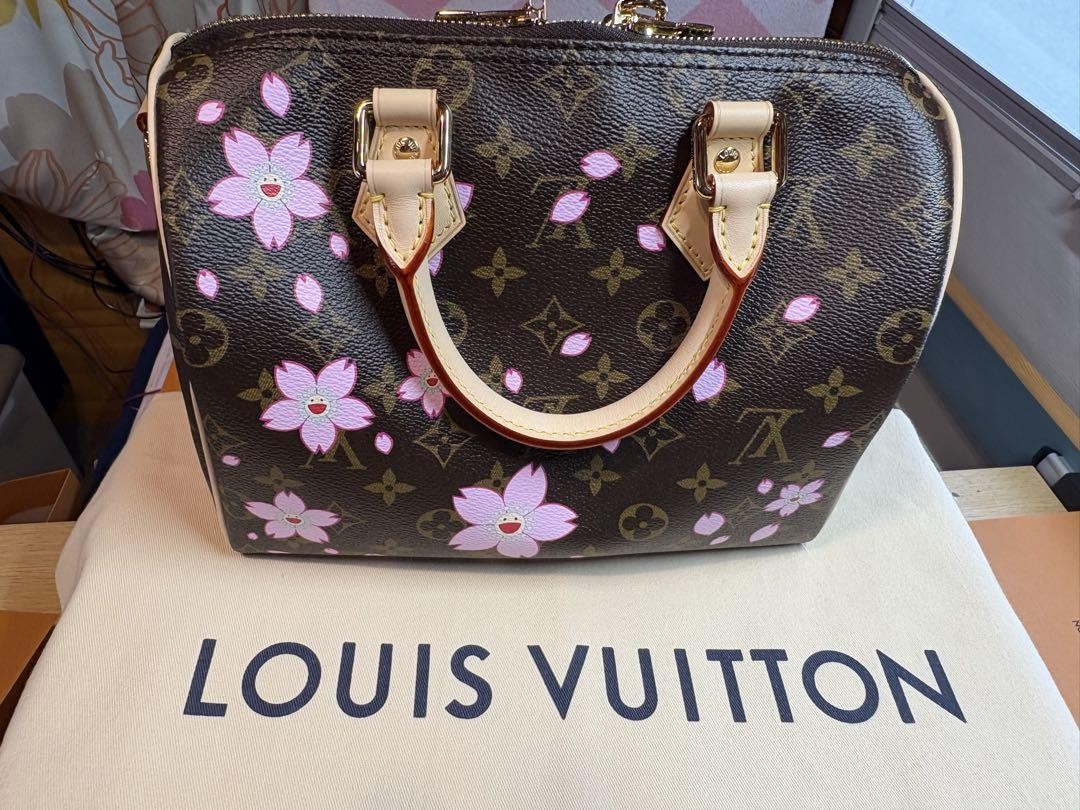 LOUIS VUITTON LV×TM Speedy Bandouliere 25 Cherry Blossom | eBay