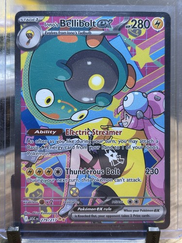 Pokemon Iono's Bellibolt ex 279/217 Special Illustration Rare Ascended Heroes