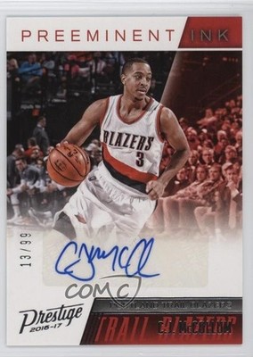 2016-17 Panini Prestige Preeminent Ink 13/99 CJ McCollum #34 Auto 0a3