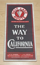 1910 San Pedro Los Angeles & Salt Lake Railroad "Salt Lake Route" RR Timetable