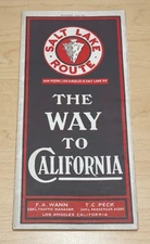 1910 San Pedro Los Angeles & Salt Lake Railroad "Salt Lake Route" RR Timetable