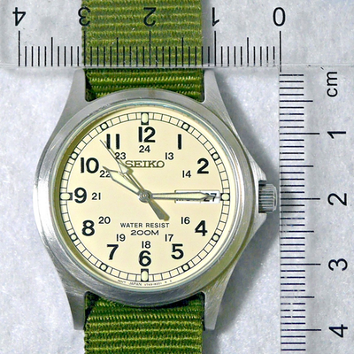 SEIKO Military V743-8090 Luminous Day Date Men's Field Watch 1999