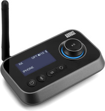 August MR280 Bluetooth 5.0 Transmitter Receiver – Wireless Audio Adapter for TV,