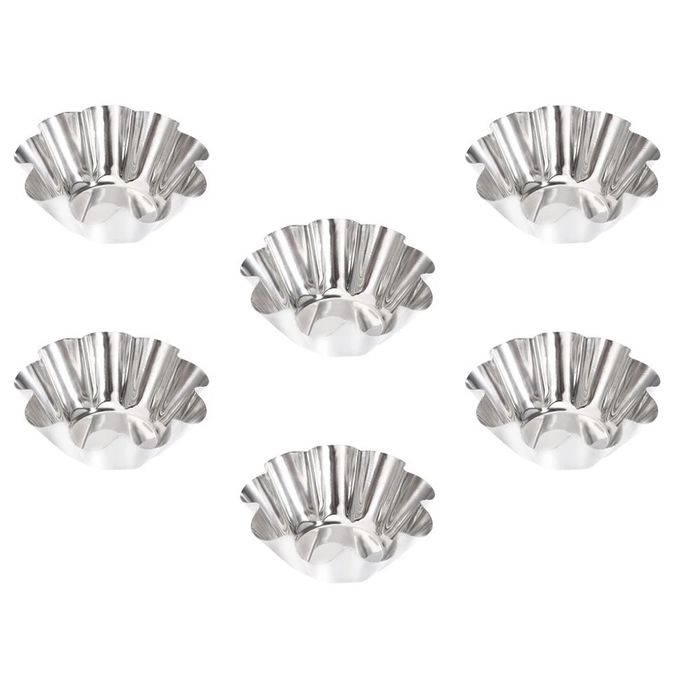 6 Pcs Stampi Da Forno Per Crostatine Stampo Acciaio Inossidabile - Immagine 4 di 4