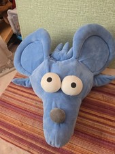 The Simpsons Itchy Scratchy Plush Hat Costume Cap Universal Studios Blue