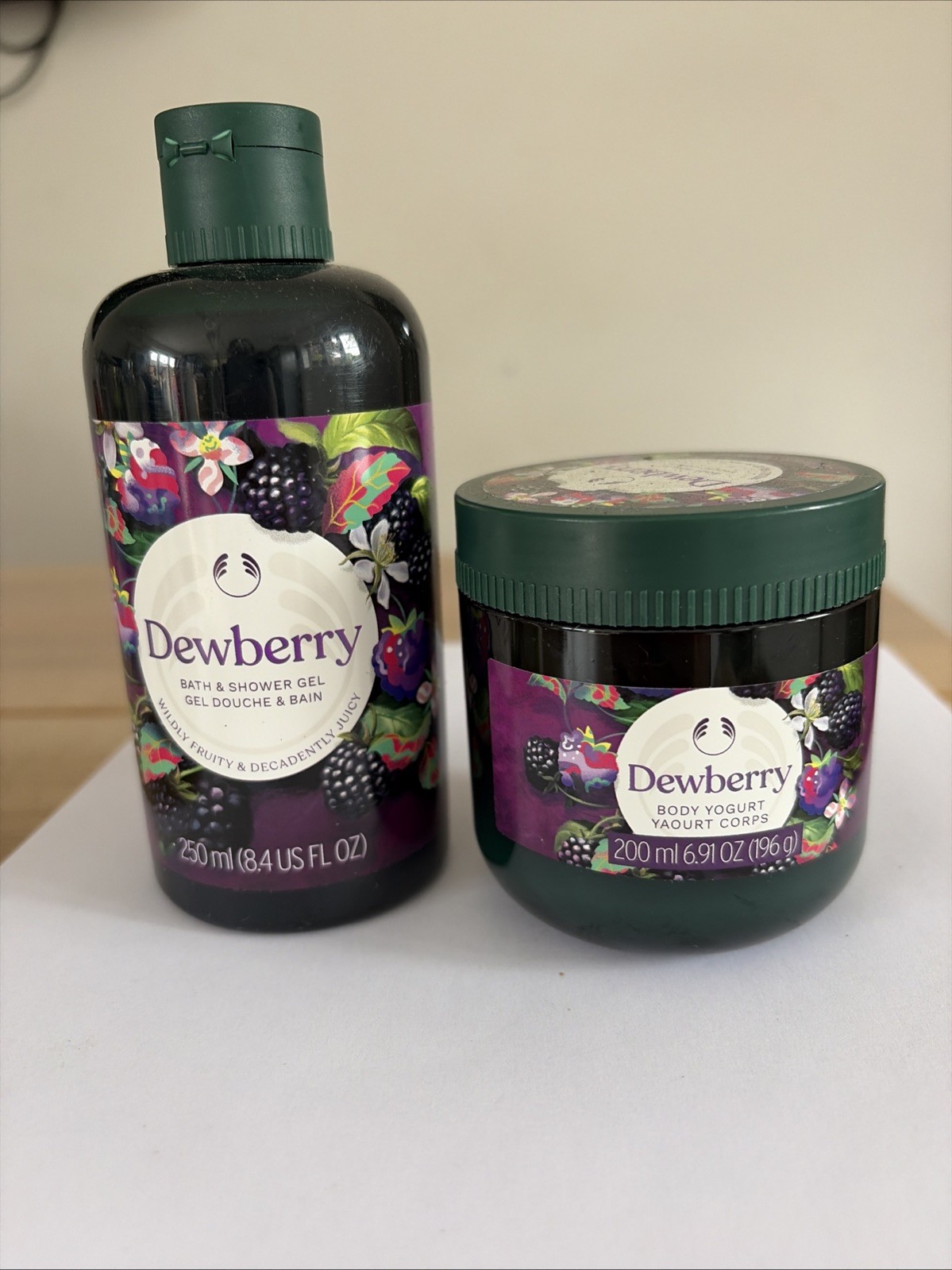 The Body Shop Dewberry Shower Gel 250ml And Body Yoghurt 200ml Duo