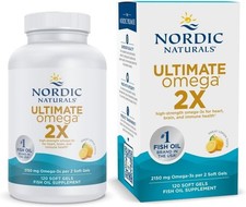 Nordic Naturals Ultimate Omega 2X LemonFish Oil EPA DHA 2150mg 120ct