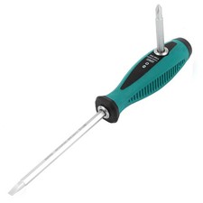 2 in 1 Set Chrome Vanadium 6mm Dia 2 Way Slotted Phillips Screwdriver w Handle