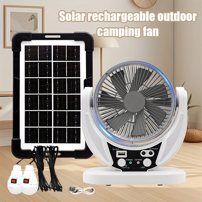 Kopobob Ventilador De Camping Con Linterna LED, Ventiladores De Camping Para Tiendas De Campaña