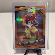 Panini 2025 Prizm Christian McCaffrey Orange Prizm #156 /249 49ers