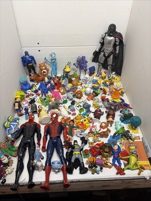 Massive Mixed Lot Of 110 Toys Action Figures Some New Disney Marvel DC Universe
