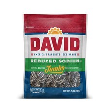 12x David Jumbo Sunflower Seeds Reduced Sodium Snack Treats Bulk Lot 5.25oz