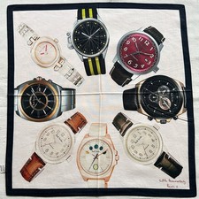 Handkerchief Vintage Cotton Wristwatch Men's Pattern Classic Pocket Square 17"