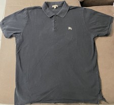 Burberry Brit Men's Polo Shirt Black Size XXL Short Sleeve Prorsum Knight Logo