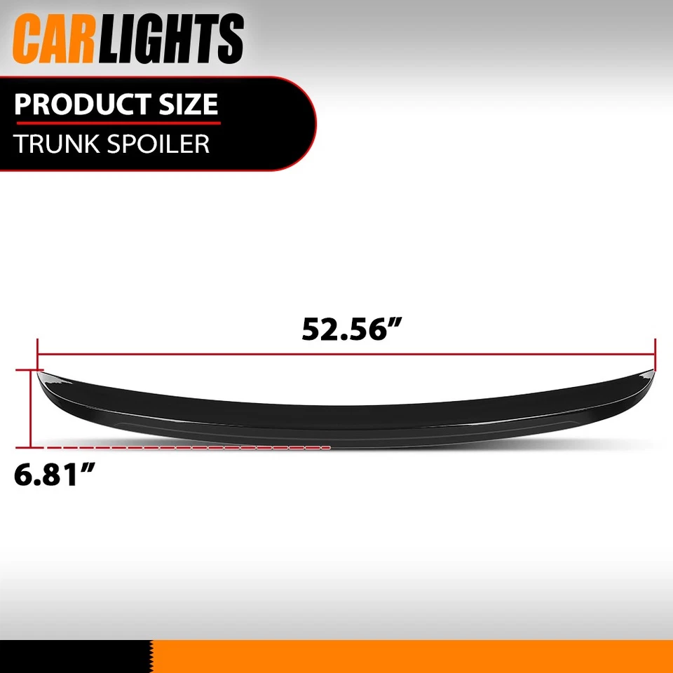 Fits 04-10 BMW 5-Series E60 M5 Style Painted Gloss Black Rear Trunk Spoiler Wing Foto 3 de 4