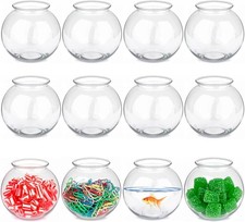 JoyServe 16 Oz Plastic Fish Bowl (12 Pack) 4 Inch Heavy Duty Plastic Sweet Bowl