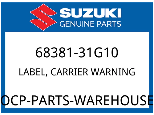 LABEL, CARRIER WARNING | REAR