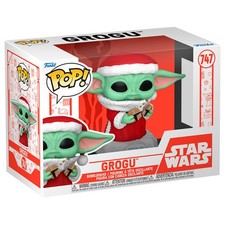Funko Figura Pop Star Wars Grogu With Christmas Cookie