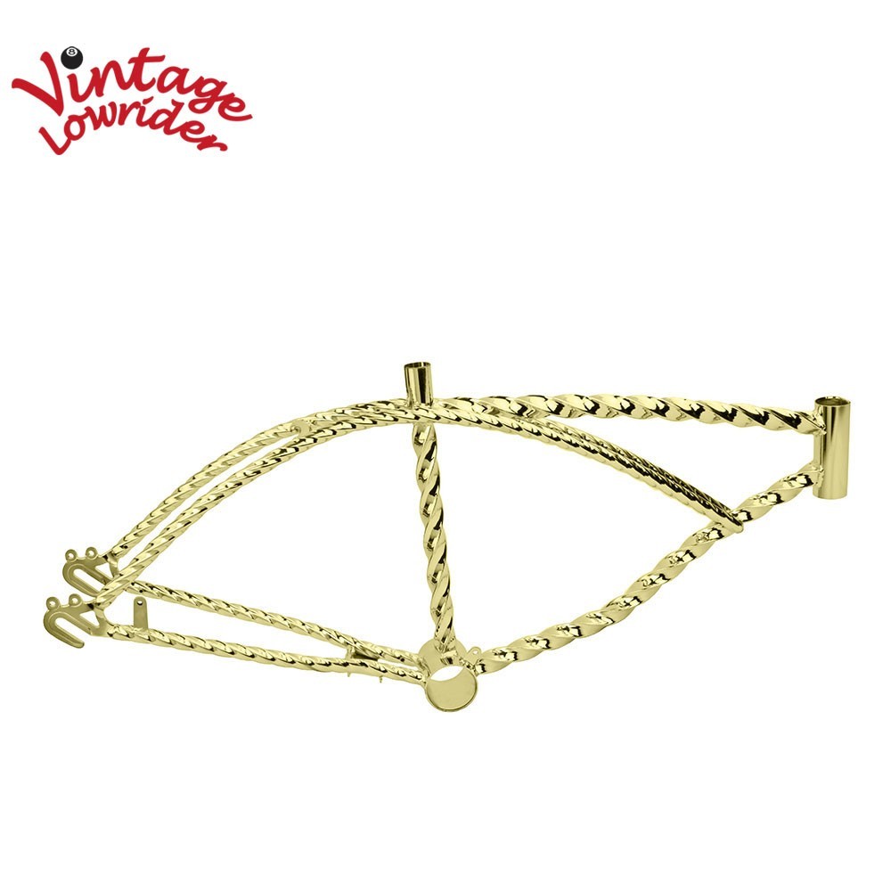 VINTAGE LOWRIDER 20&rdquo; Square Twisted Gold Frame &ndash; Cruiser/Lowrider Bicycle.