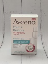 Aveeno Calm  Restore Age Renewal Anti Aging Face Serum, 1.0 fl oz