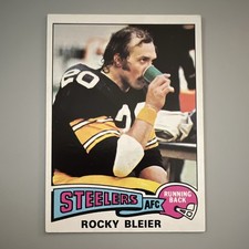 Topps 1975 Rocky Bleier #39 Pittsburgh Steelers Football Base Set - Rookie Card. rookie card picture