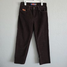 Empyre Mens Junior Corduroy Skate Pants Brown Relax Loose Fit Baggy Size 26