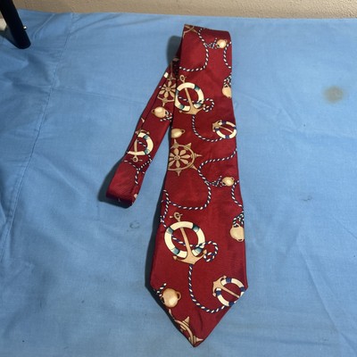 Tailor's Bench by Biltwell Tie Silk Nautical Anchor Design NIB t4329
