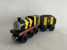 Thomas & Friends Wooden Railway Train Tank Engine Busy as a Bee James w/ Tender