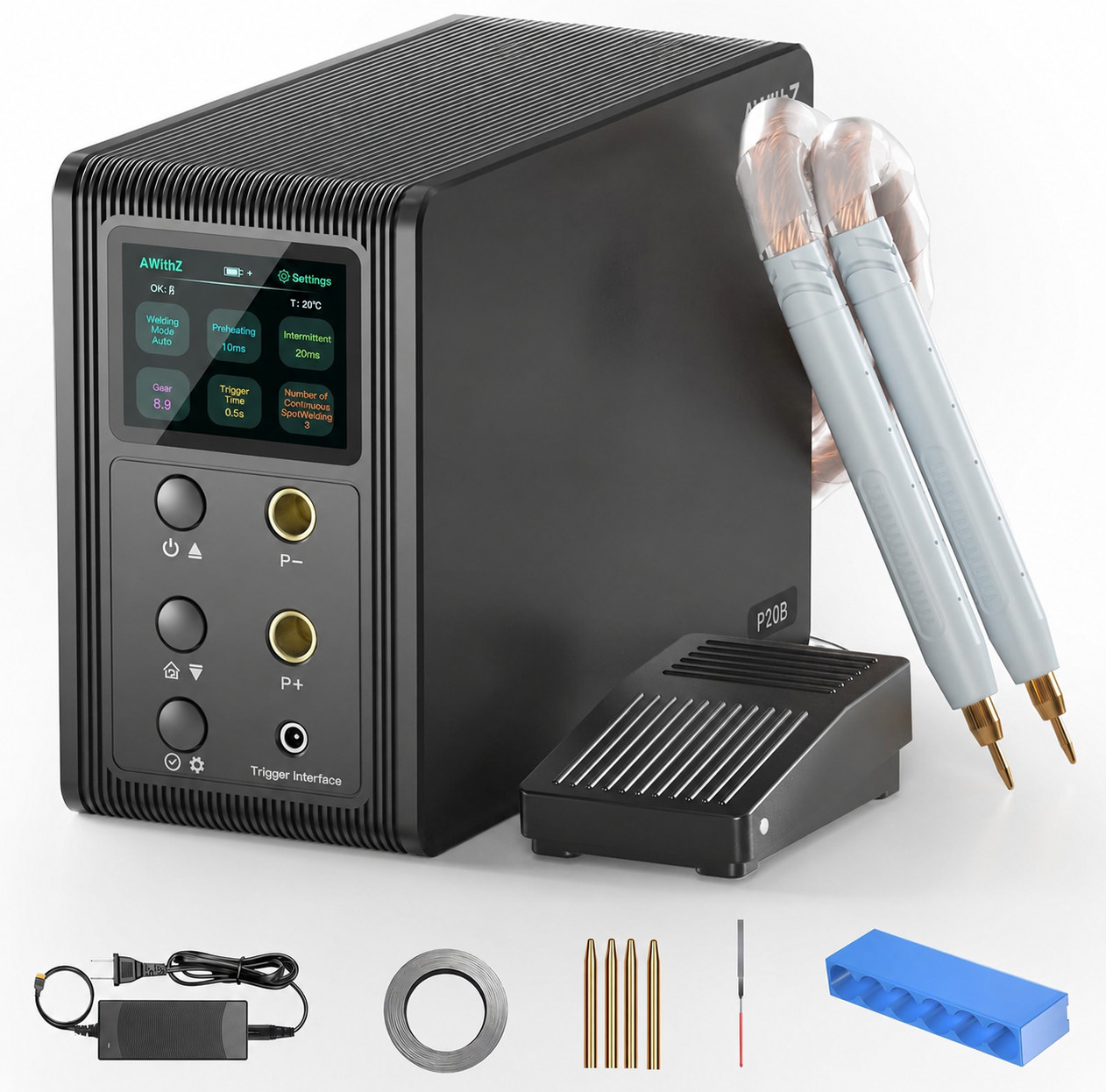 AWithZ 14.6KW Spot Welder 999 Gears Battery Welding Machine for 18650 LiFePO4