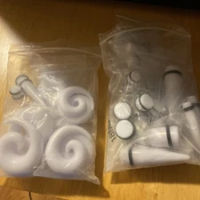 12-36Pcs Big Gauges Ear Stretching Kit 00G-20MM Acrylic Spiral Taper Plug Tunnel