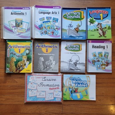 Abeka 1st Grade Math & Language Arts Teacher's Answer Keys, 10 Books